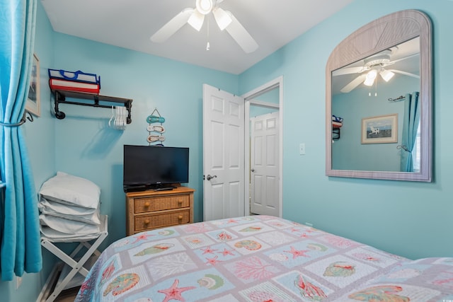 6001-1222 S Kings Hwy, Myrtle Beach, SC 29575 - bedroom featuring ceiling fan