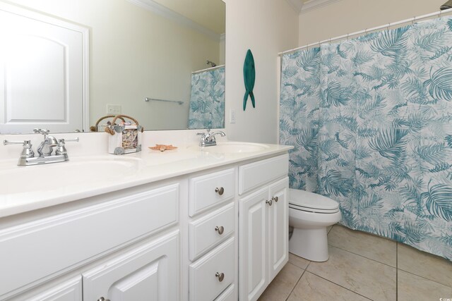 225-B Dogwood Dr N, Murrells Inlet, SC 29576 - bathroom featuring a sink, crown molding, and tile patterned flooring