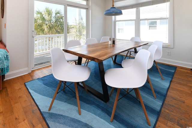 225-B Dogwood Dr N, Murrells Inlet, SC 29576 - dining area with baseboards and wood finished floors