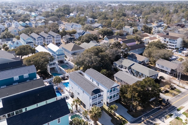 drone / aerial view featuring a residential view