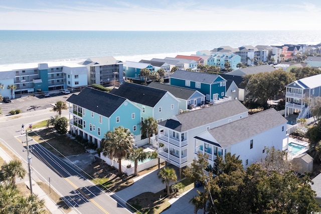 aerial view with a residential view