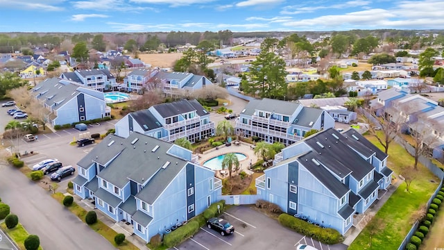 drone / aerial view featuring a residential view