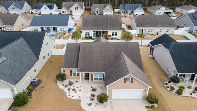 drone / aerial view with a residential view