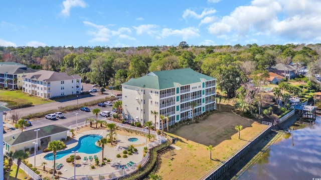 birds eye view of property