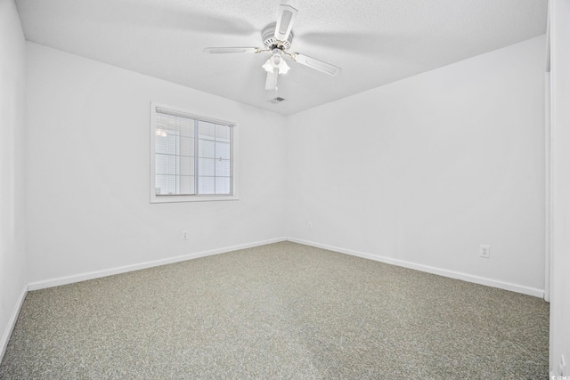 4430 Eastport Blvd Unit L5, Little River, SC 29566 - carpeted spare room featuring baseboards, a textured ceiling, and ceiling fan