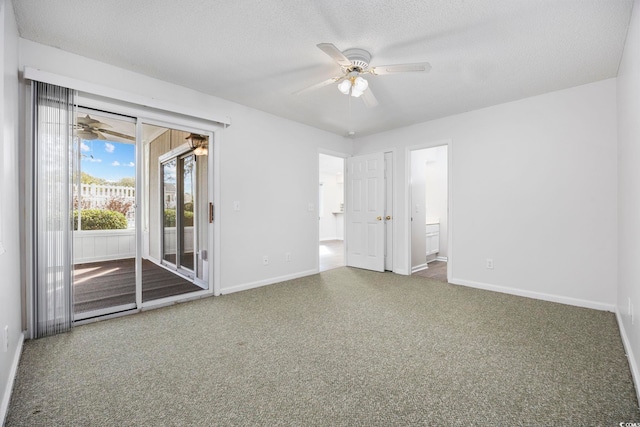 4430 Eastport Blvd Unit L5, Little River, SC 29566 - spare room featuring a ceiling fan, baseboards, carpet floors, and a textured ceiling