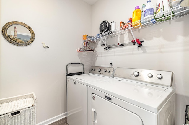1881 Moonseed Dr, Longs, SC 29568 - laundry area featuring washer and clothes dryer and baseboards