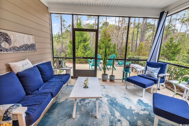 sunroom / solarium with plenty of natural light