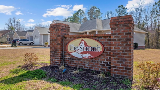 108 Silver Peak Dr, Conway, SC 29526 - community / neighborhood sign featuring an attached garage, concrete driveway, and a lawn