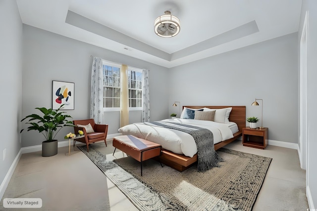 108 Silver Peak Dr, Conway, SC 29526 - bedroom featuring a raised ceiling and baseboards
