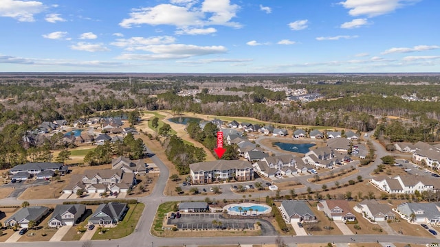 birds eye view of property featuring a residential view