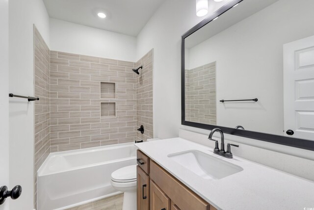 4028 Bucolic Loop, Myrtle Beach, SC 29588 - full bathroom with vanity, toilet, shower / washtub combination, and recessed lighting
