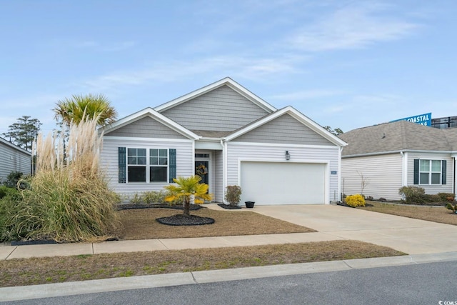 single story home with an attached garage and driveway