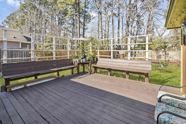 deck with fence