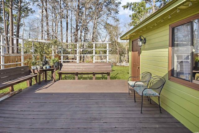 deck with fence