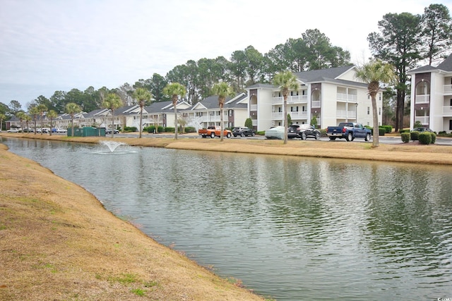 property view of water with a residential view