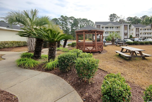surrounding community with a gazebo