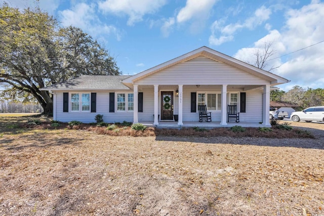 view of front of house with covered porch