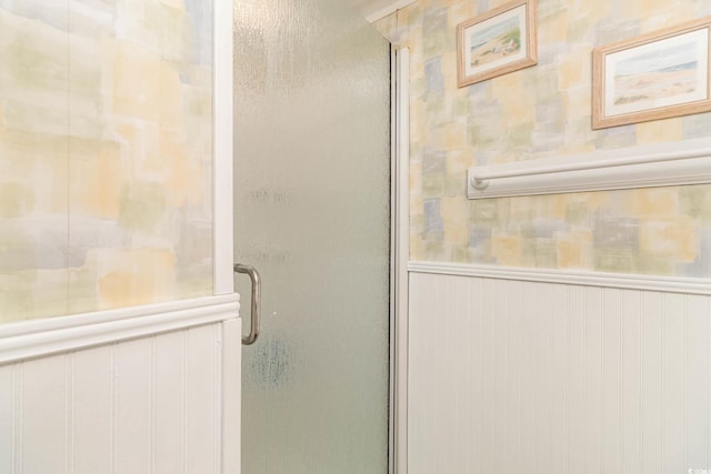 full bathroom with a stall shower