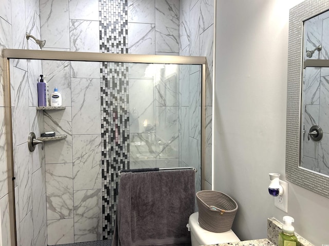 full bathroom with a shower stall