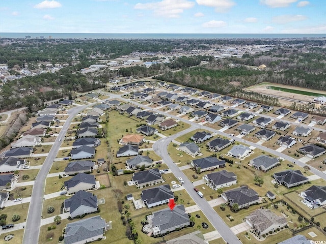 aerial view featuring a residential view