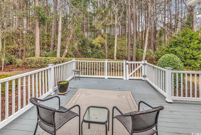 view of wooden deck