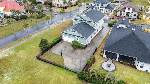 drone / aerial view featuring a residential view