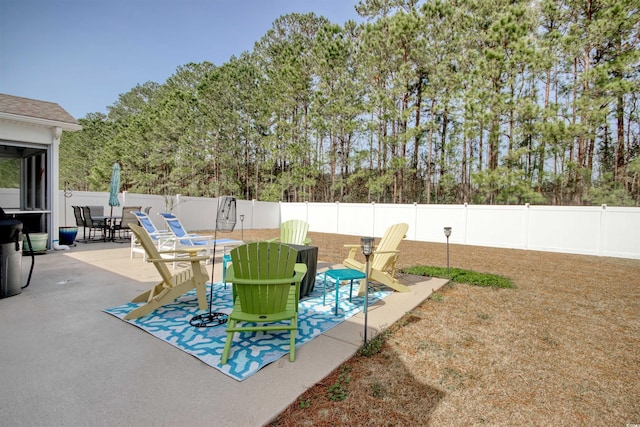 view of patio / terrace with a fenced backyard