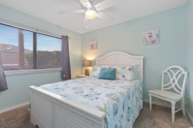 9661 Shore Dr Unit A-21, Myrtle Beach, SC 29572 - carpeted bedroom with baseboards and a ceiling fan