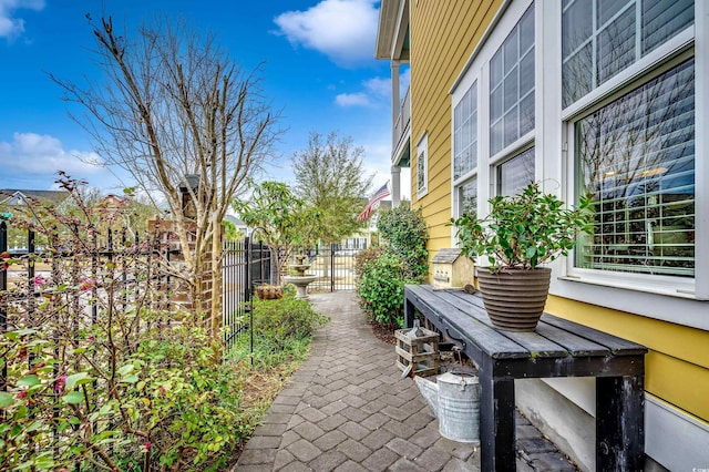 view of patio with fence