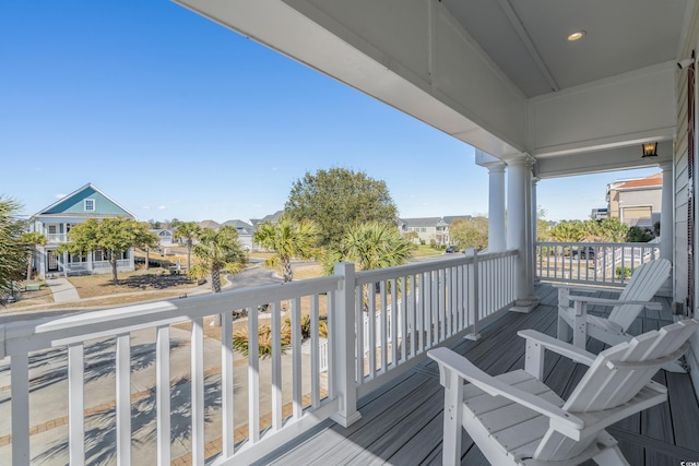 balcony featuring a residential view