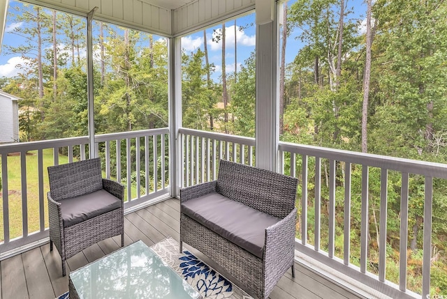 view of sunroom