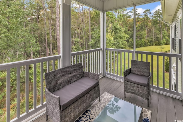 sunroom with a healthy amount of sunlight