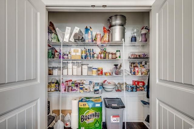 view of pantry