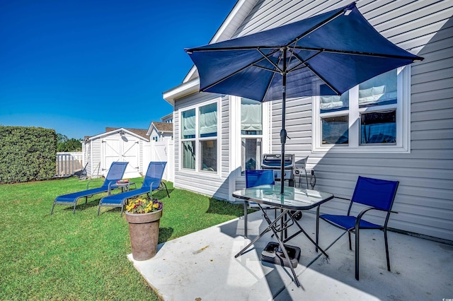 view of patio / terrace featuring fence