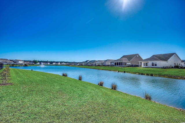 property view of water with a residential view