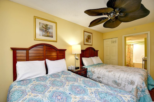 2007 S Ocean Blvd Unit 1106, Myrtle Beach, SC 29577 - bedroom featuring a closet and ceiling fan