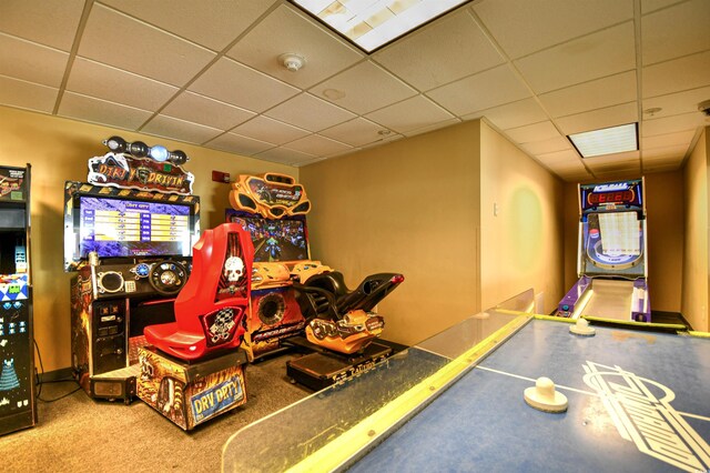 2007 S Ocean Blvd Unit 1106, Myrtle Beach, SC 29577 - playroom featuring a paneled ceiling