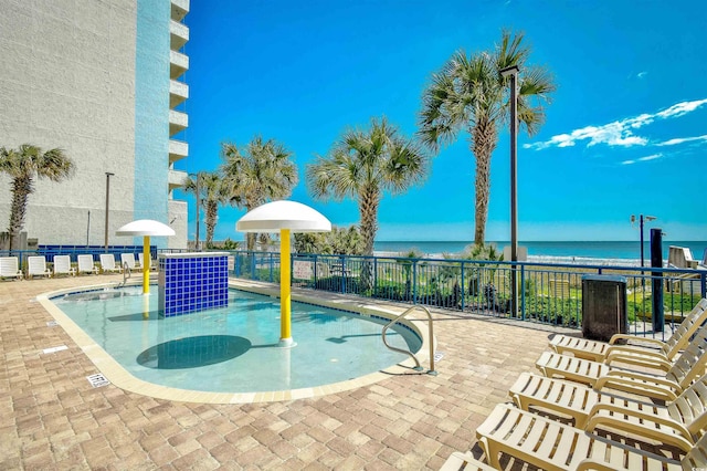 2007 S Ocean Blvd Unit 1106, Myrtle Beach, SC 29577 - community pool with fence and a water view