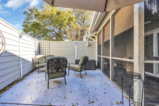 view of patio / terrace with a fenced backyard