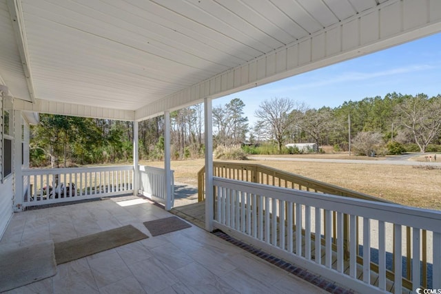 view of patio with covered porch