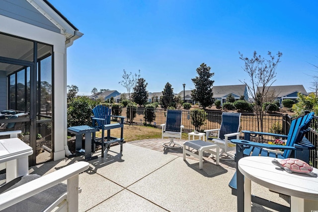 view of patio with fence