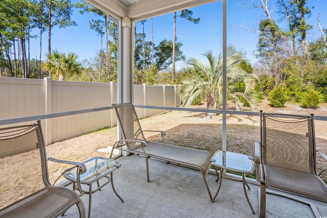 view of sunroom