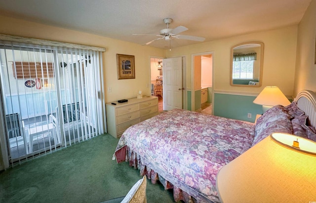 4430 Eastport Blvd Unit L9, Little River, SC 29566 - carpeted bedroom with a ceiling fan and access to exterior