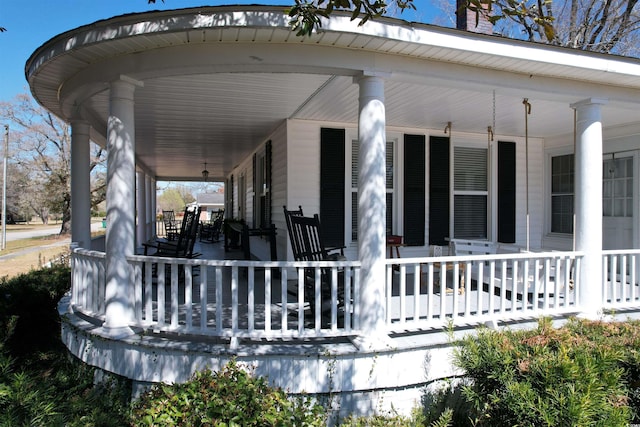 exterior space featuring a porch