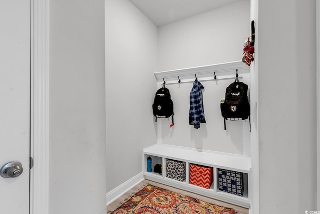 mudroom with baseboards