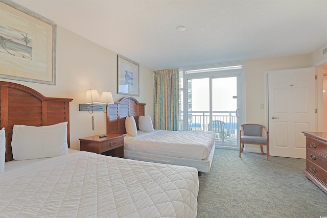 2501 S Ocean Blvd Unit 201, Myrtle Beach, SC 29577 - bedroom featuring access to exterior and carpet