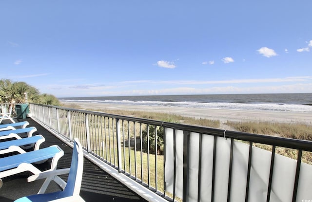 2501 S Ocean Blvd Unit 201, Myrtle Beach, SC 29577 - balcony featuring view of water and beach