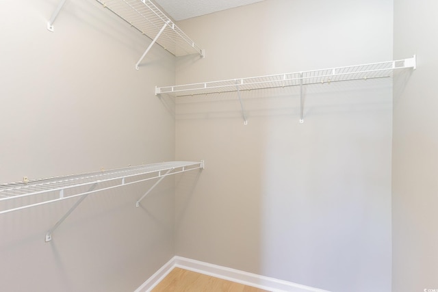 spacious closet with light wood-style floors