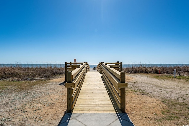 view of home's community featuring a water view